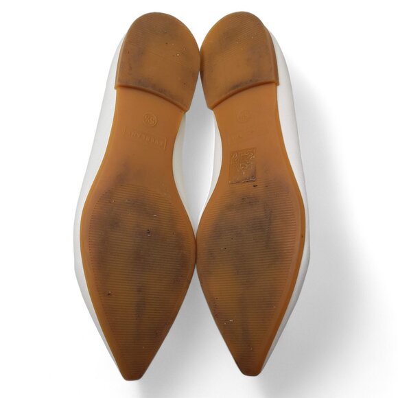 Everlane Day Glove Pointed Toe Flats Women's Antique White Leather Slip On 5.5 - Picture 8 of 8